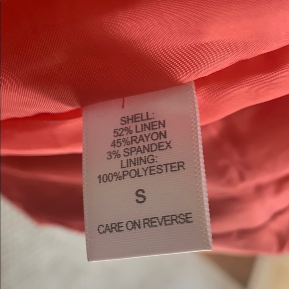 Coral red short sleeve blazer EUC - Picture 7 of 7